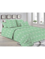 Постель евро зеленого цвета с узором
