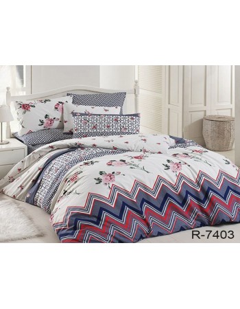 Постель евро с цветами