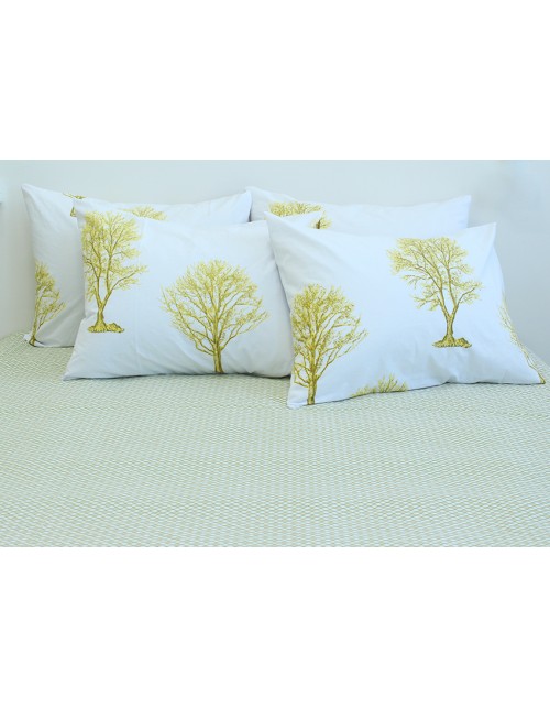Євро комплект постільної білизни з деревами, Ранфорс