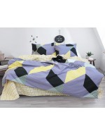 Постіль євро з геометричним візерунком