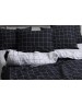 Євро комплект постільної білизни в клітинку, Сатин люкс