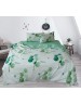 Евро комплект постельного белья белого цвета с ветвями деревьев, Сатин люкс