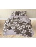Євро комплект постільної білизни з квітами, Сатин люкс
