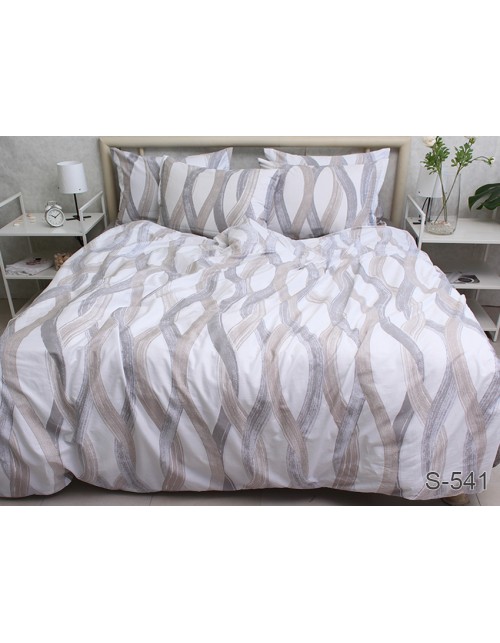 Євро комплект постільної білизни з візерунком, Сатин люкс