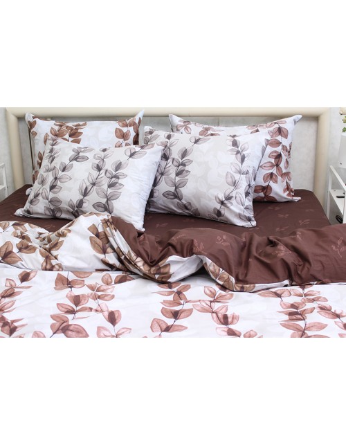 Євро комплект постільної білизни з квітковим візерунком, Сатин люкс