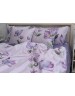 Євро комплект постільної білизни з квітковим принтом, Сатин люкс